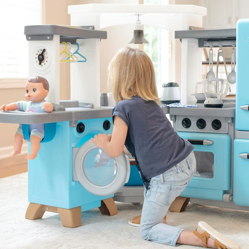 STEP2 29 Pieces Kitchen & Nursery Playset with Light and Sound | Cook & Care Corner (3-8 Years)