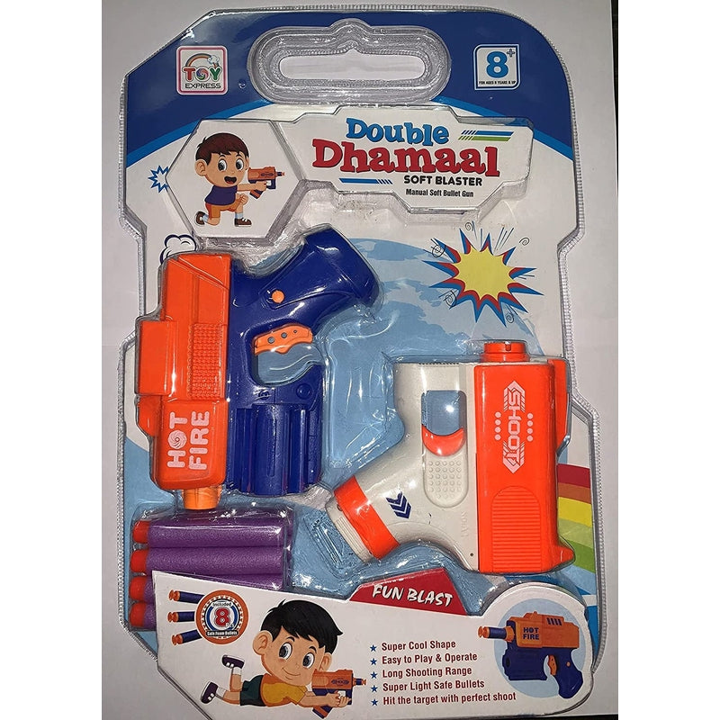 Double Dhamal Soft Blaster with 8 Darts (Toys Express)