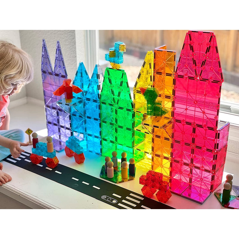 Original Magna Tiles Magnetic Building Blocks (100 Pieces)