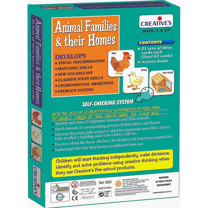 Animals Families and Their Homes (Educational Games & Cards)