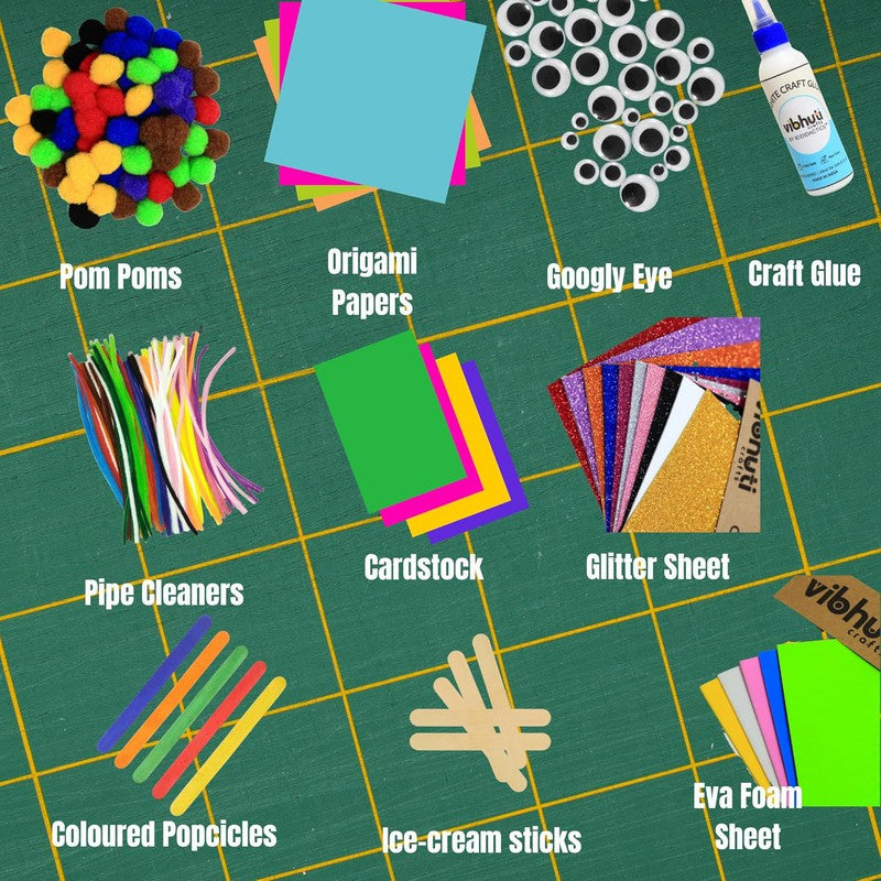 Mega Craft Kit: 18-in-1 Bundle with 450+ Items - DIY Supplies for Boys & Girls