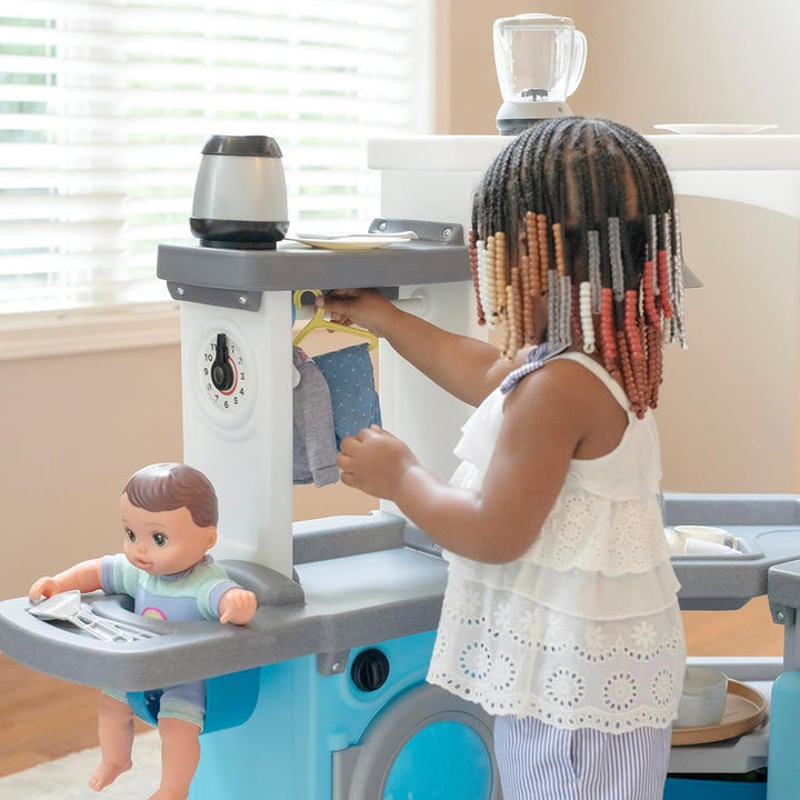 STEP2 29 Pieces Kitchen & Nursery Playset with Light and Sound | Cook & Care Corner (3-8 Years)