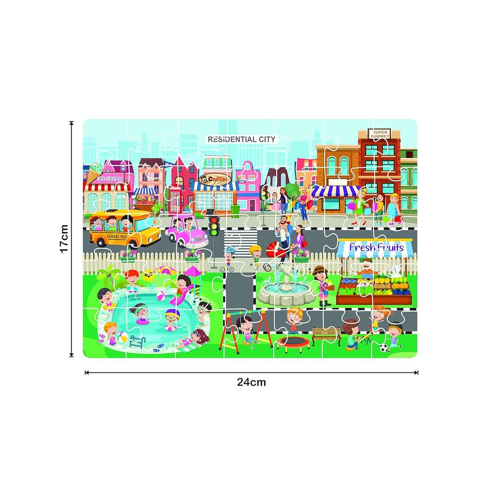 Ratna's 4 in 1 -City & Village Life Jigsaw Puzzle