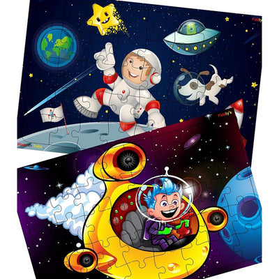 40 Pcs Paperless Wooden Jigsaw Puzzle  (Space Hero & Astronaut)