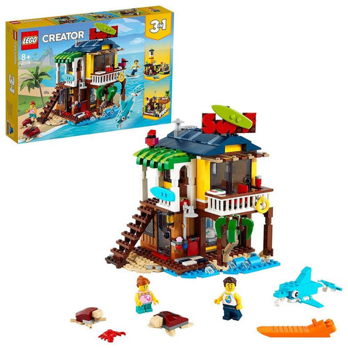 3 in 1 Lego Surfer Beach House Construction Set - 564 Pieces | 31118 (8-12 Years)