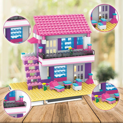 Beach House ABS Building Blocks Kit, Colourful Bricks and Blocks Construction Play Set - (295 Pcs)