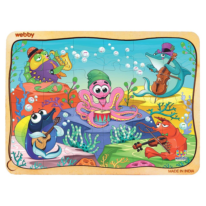 Underwater Orchestra Wooden Jigsaw Puzzle, 24pcs