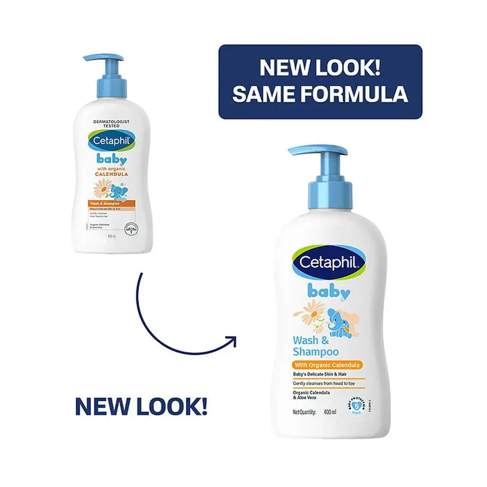 Cetaphil Baby Wash & Shampoo with Organic Calendula - 400ml