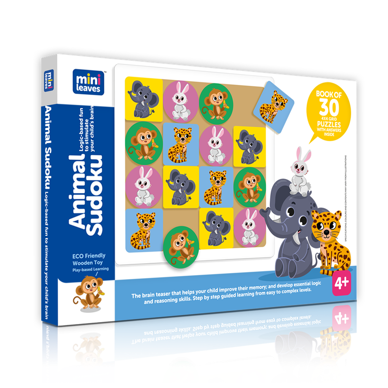 Animal Sudoku Wooden Puzzle with 30 Games