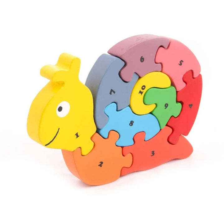 10 Pieces Snail Animal Puzzle - Number Counting | Stacking Toy (1-3 Years)