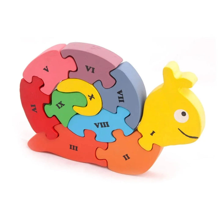 10 Pieces Snail Animal Puzzle - Number Counting | Stacking Toy (1-3 Years)