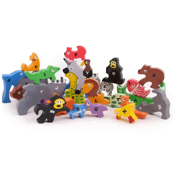 26 Pieces Animal Parade A to Z Puzzle & Double Side Playset (1-4 Years)