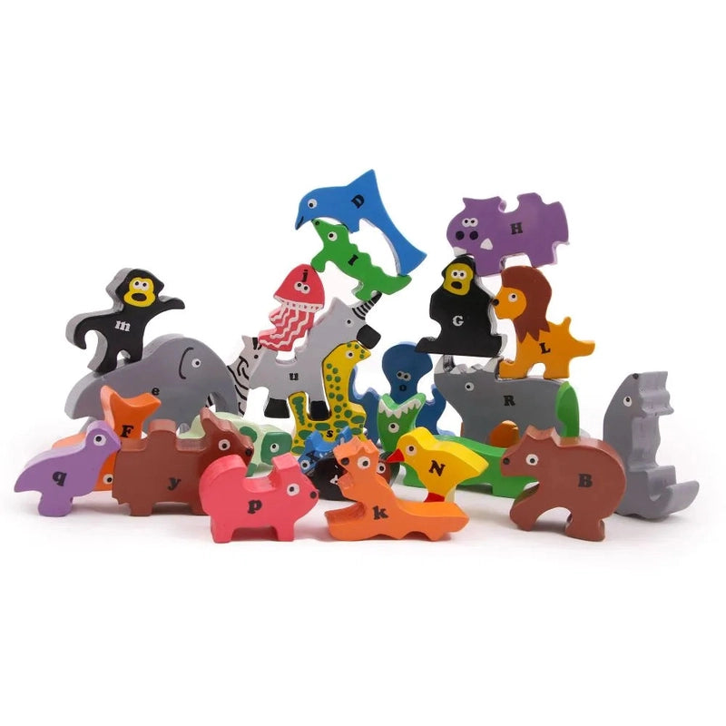 26 Pieces Animal Parade A to Z Puzzle & Double Side Playset (1-4 Years)