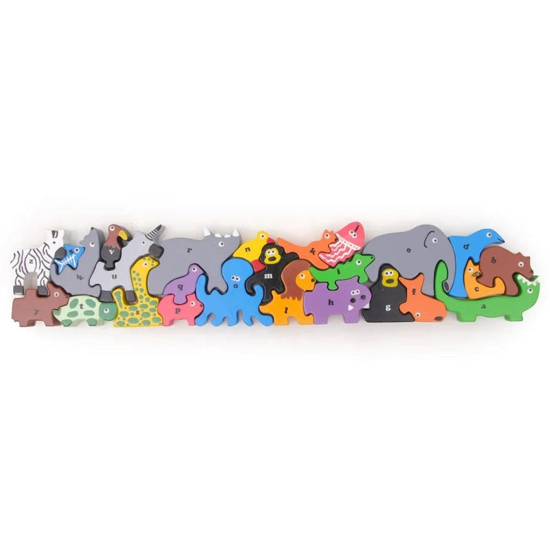 26 Pieces Animal Parade A to Z Puzzle & Double Side Playset (1-4 Years)