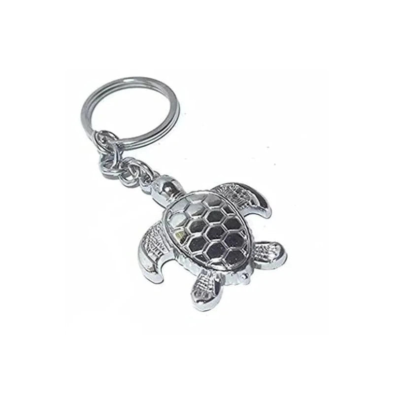 Turtle Tortoise Shape Metal Keychain Keyring