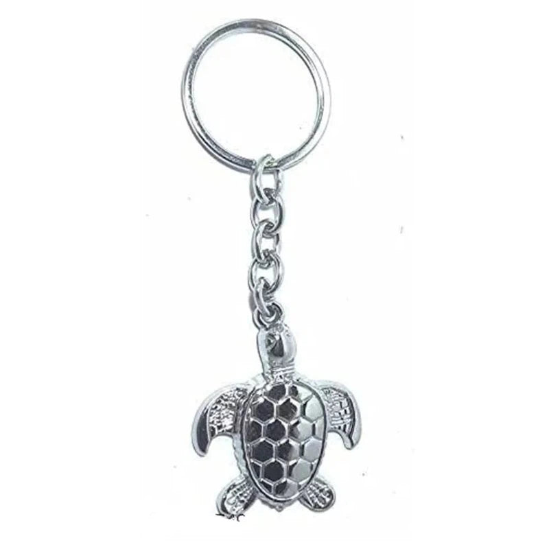 Turtle Tortoise Shape Metal Keychain Keyring