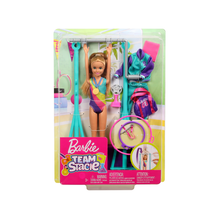 Mattel Original Licensed Barbie Team Stacie Gymnastics Doll with Accessories Playset