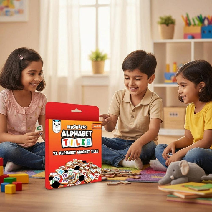 Play Panda Magnetic Alphabet Tiles Learning Game for Kids
