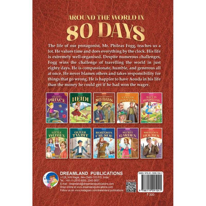 Around the World in 80 days- Illustrated Abridged Classics for Children with Practice Questions