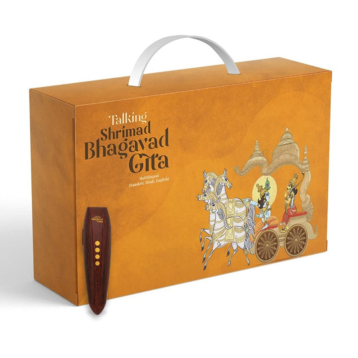 Talking Bhagavad Gita with Rechargeable Talking Pen - Sanskrit to English (Listen to Sanskrit shlokas explanation in English) Hardcover