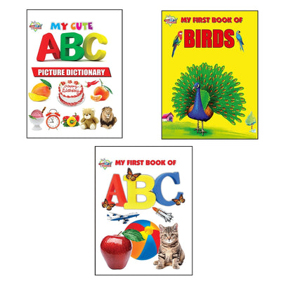 My First Picture Books (Set of 3 Books) | ABC Picture Dictionary | Birds | ABC