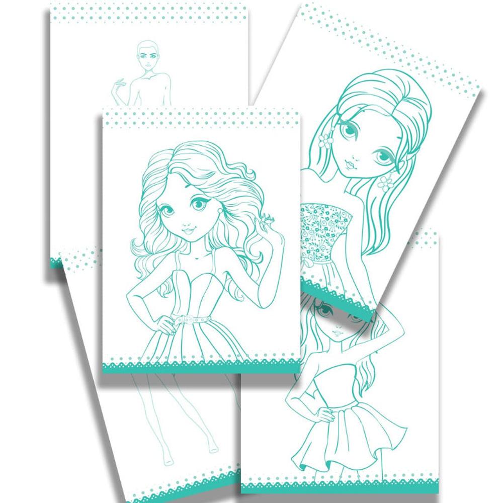 Dreamland Publications Creative Design Activity Book with Sticker, Stencil Sheets (4-8 Years) | Blue