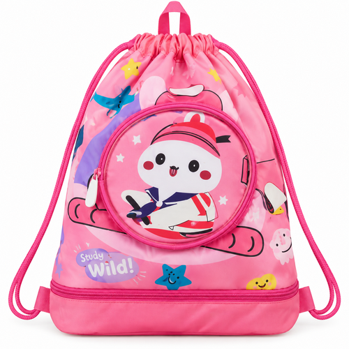 Kids Swimming Bag with Cute Design | Waterproof Backpack with Dry-Wet Separation & Shoe Compartment