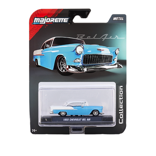 Majorette Original 1955 Chevrolet Bel Air Licensed Diecast Car | 1:64 Scale (7 Years till Grown Ups)