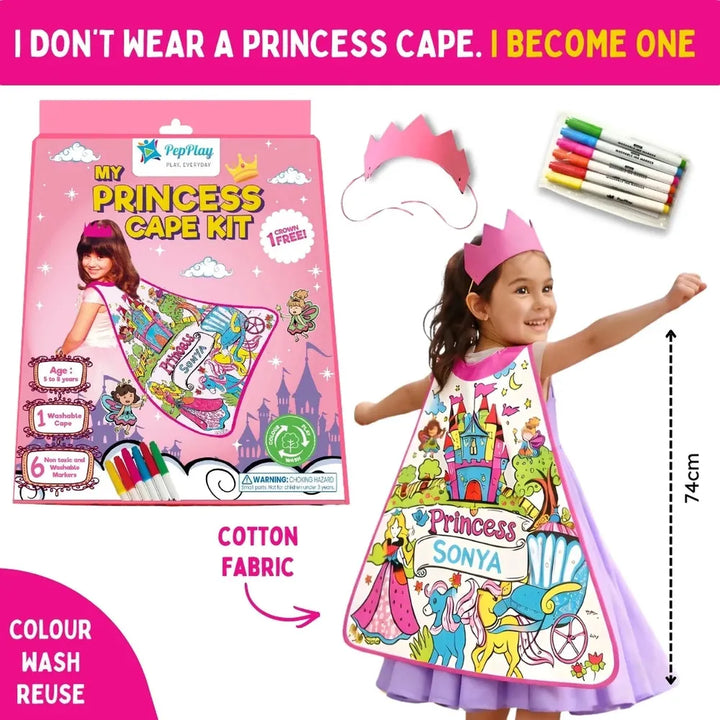PepPlay My Princess Cape Kit | Colour, Wear & Pretend Play