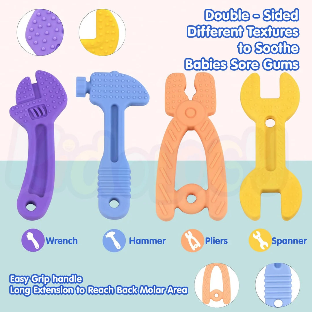 Kidology Silicone Baby Chew Teether Toy | Soft Sensory Teething Toy for Infants