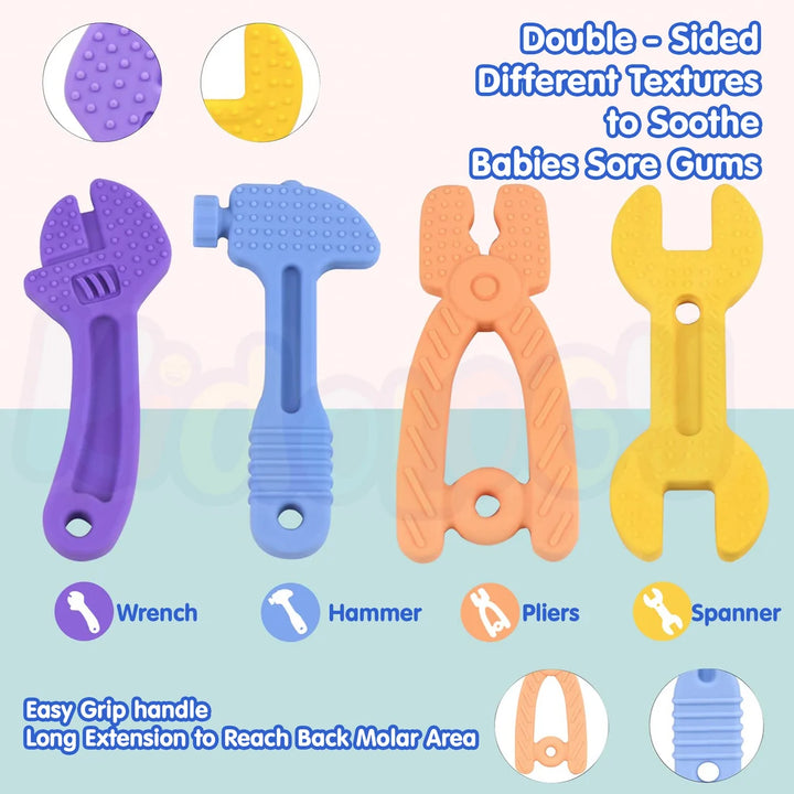 Kidology Silicone Baby Chew Teether Toy | Soft Sensory Teething Toy for Infants