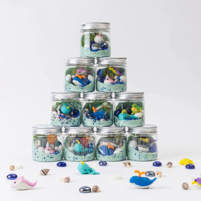 DIY Clay Jar for Kids | Ocean Playdough 1 Jar | Sea Animals Clay Jar