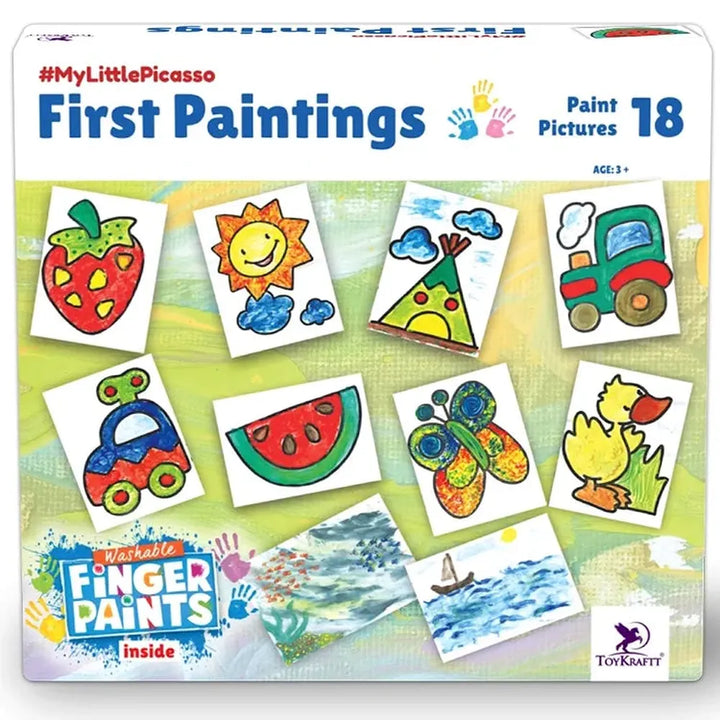 Toykraft My Little Picasso First Finger Painting Kit - Child-Safe, Washable & Non-Toxic