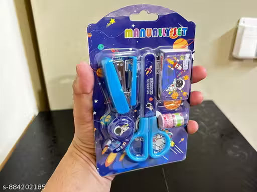 Ilearnngrow 5‑in‑One Sciccior and Staple Kit - Stationery Set