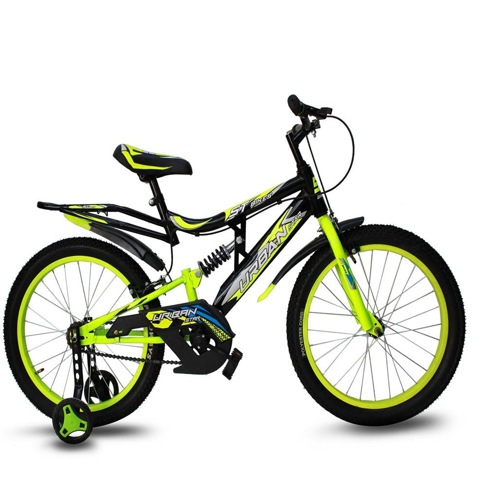 Shoker 20T Cycle (Frame Size - 12, 20 Inch) | Black and Green (COD not Available)