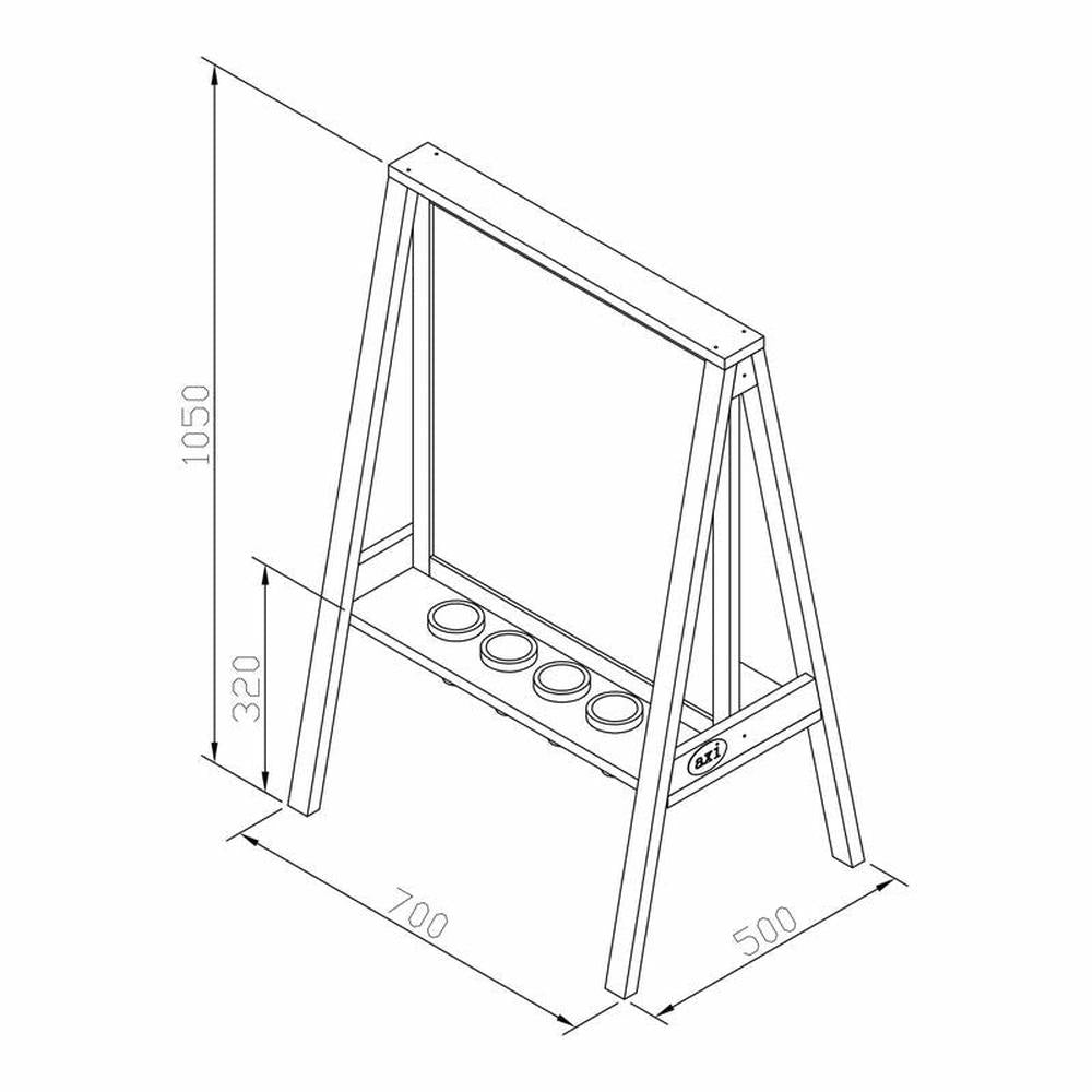 STEP2 Activity Painting Easel - Dual Sided Outdoor Art Station | Weight- 6.4 Kg (3-10 Years)