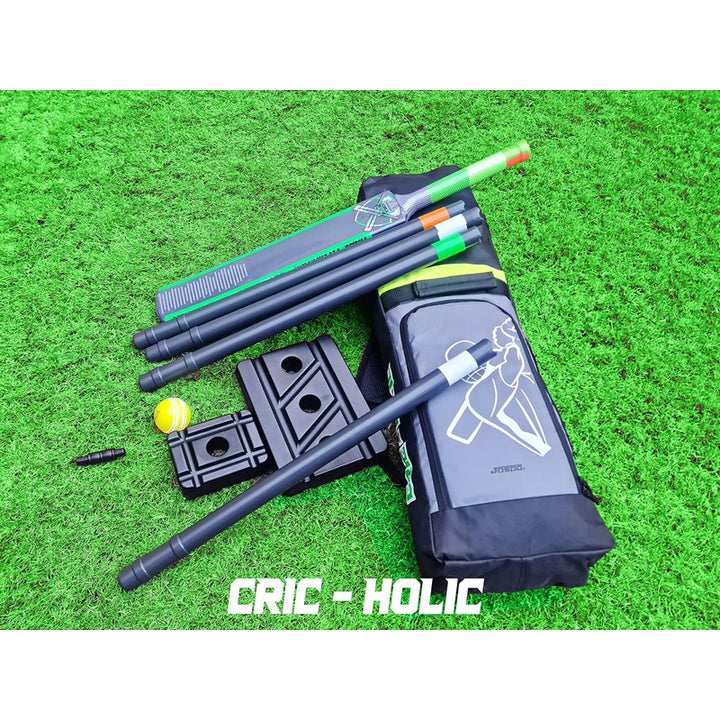 Jaspo Cric Holic Heavy Duty Plastic Cricket Bat Kit (Full Size) | 12+ Years