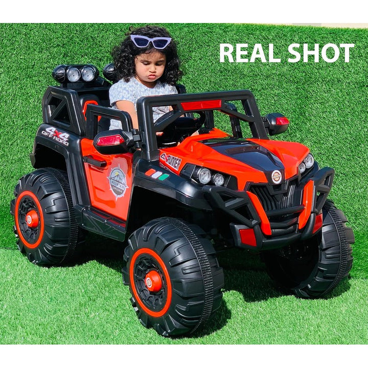 4x4 Battery Operated Electric Ride On Jeep | Motor for Steering | Remote Control | Red | COD Not Available