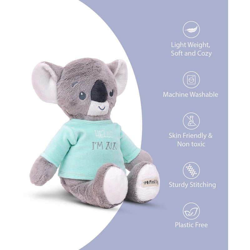 Koala Zuzu Coral Soft Toy with Tee- Grey