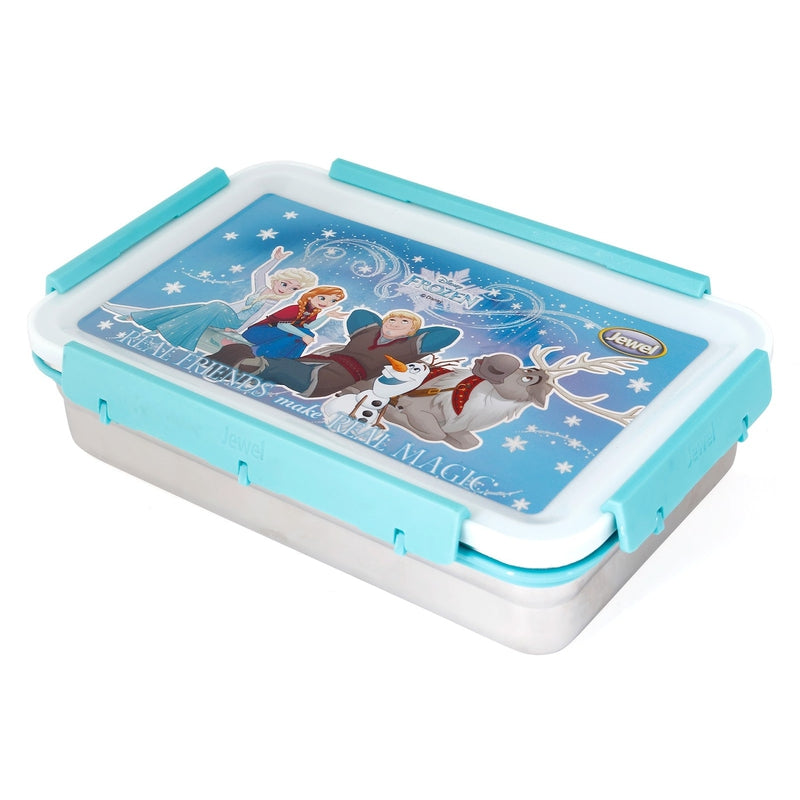 Original Licensed Disney Clip Up Insulated Inner Steel Lunch Box (Medium) - Frozen