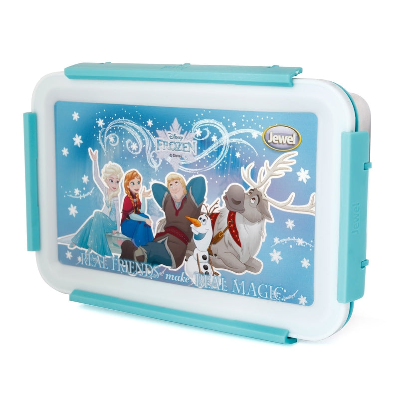 Original Licensed Disney Clip Up Insulated Inner Steel Lunch Box (Medium) - Frozen