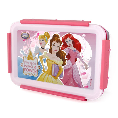 Original Licensed Disney Clip Up Insulated Inner Steel Lunch Box (Medium) - Disney Princess