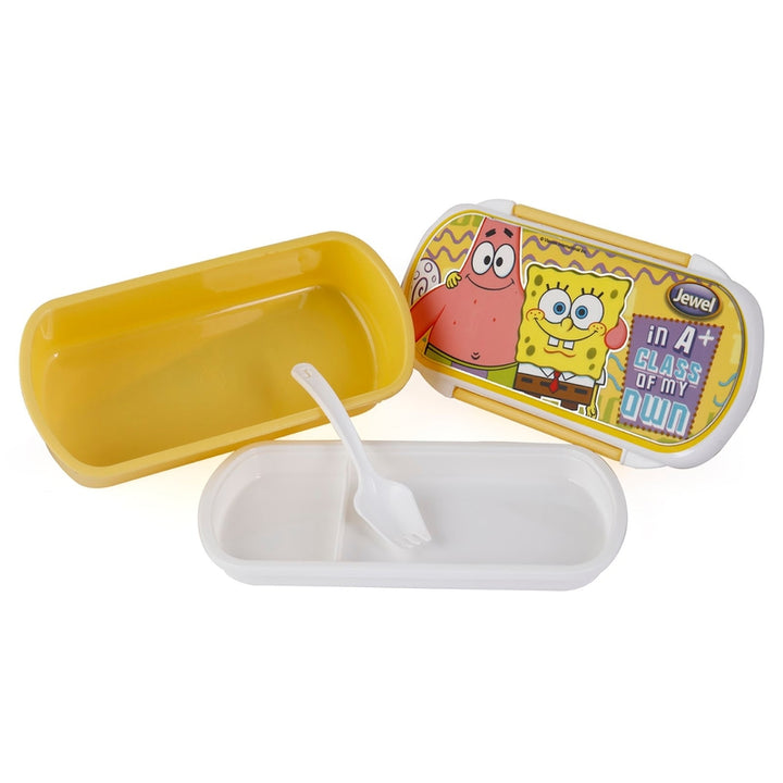 Original Licensed Crispy Wavee Lunch Box and Cartoon Water Bottle Set - Spoonge Bob