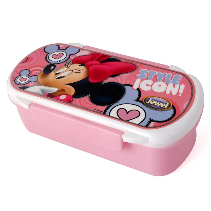 Original Licensed Disney Marvel Crispy Wavee Lunch Box and Cartoon Water Bottle Set - Minie Mouse