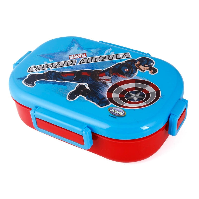 Original Licensed Disney Clip Fresh Insulated Inner Steel Lunch Box (Rounded) - Captain America