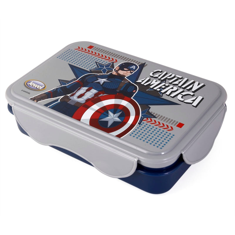 Original Licensed Disney Clip Fresh Insulated Inner Steel Lunch Box - Captain America