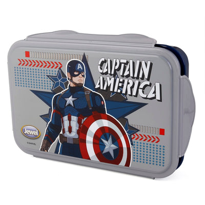 Original Licensed Disney Clip Fresh Insulated Inner Steel Lunch Box - Captain America