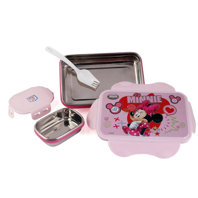 Original Licensed Disney Clip Fresh Insulated Inner Steel Lunch Box - Minie Mouse