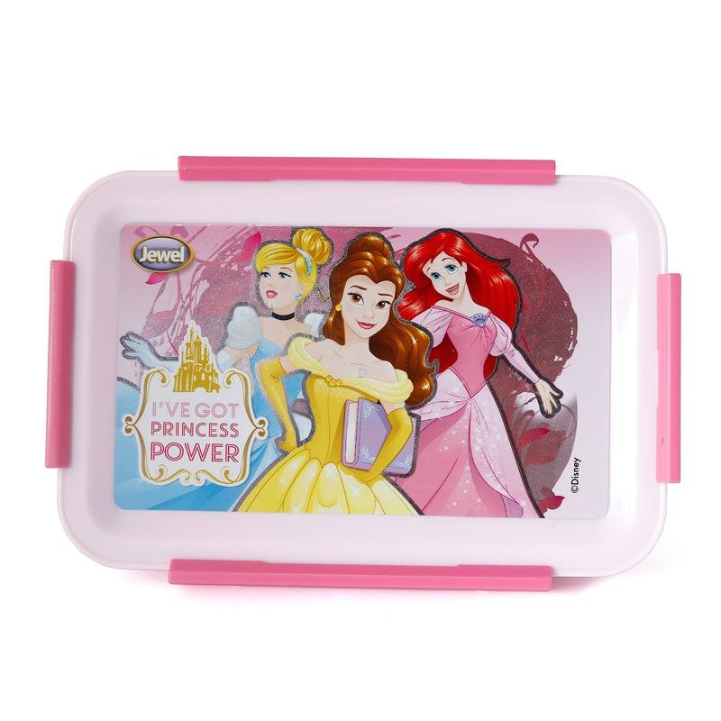 Original Licensed Disney Marvel Steel Lunch box and Merit & Clip Up Cartoon Water Bottle - Disney Princess