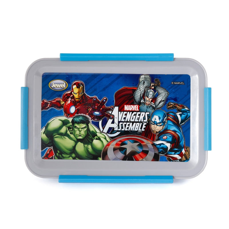 Original Licensed Disney Marvel Steel Lunch box and Merit & Clip Up Cartoon Water Bottle - Avengers